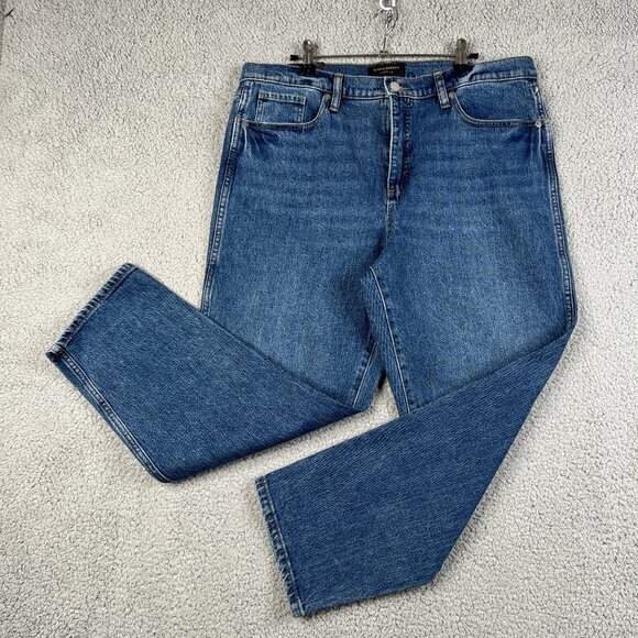 Banana Republic Jeans Womens Size 32/14P Slouch Dark Wash Relaxed Straight Leg - Picture 1 of 16